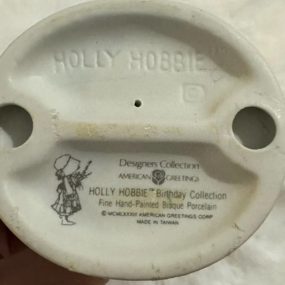 Vintage Holly Hobbie Birthday Collection 3 Hand Painted Bisque Porcelain Statue - Picture 6 of 9